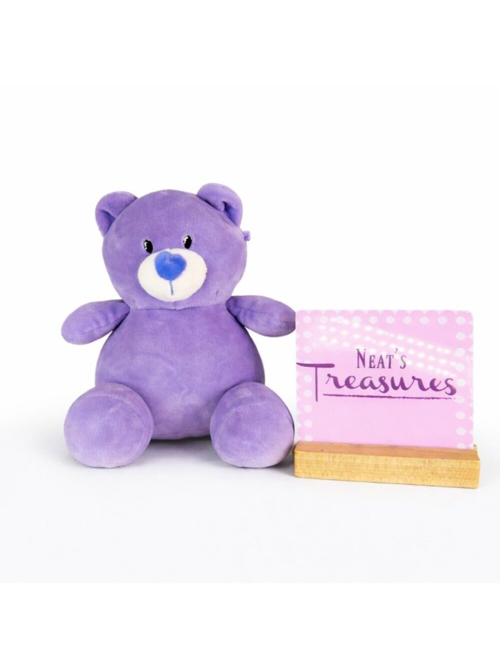Animal Adventure TEDDY BEAR Squeeze Love Light Purple Lavender 10" Squish Plush